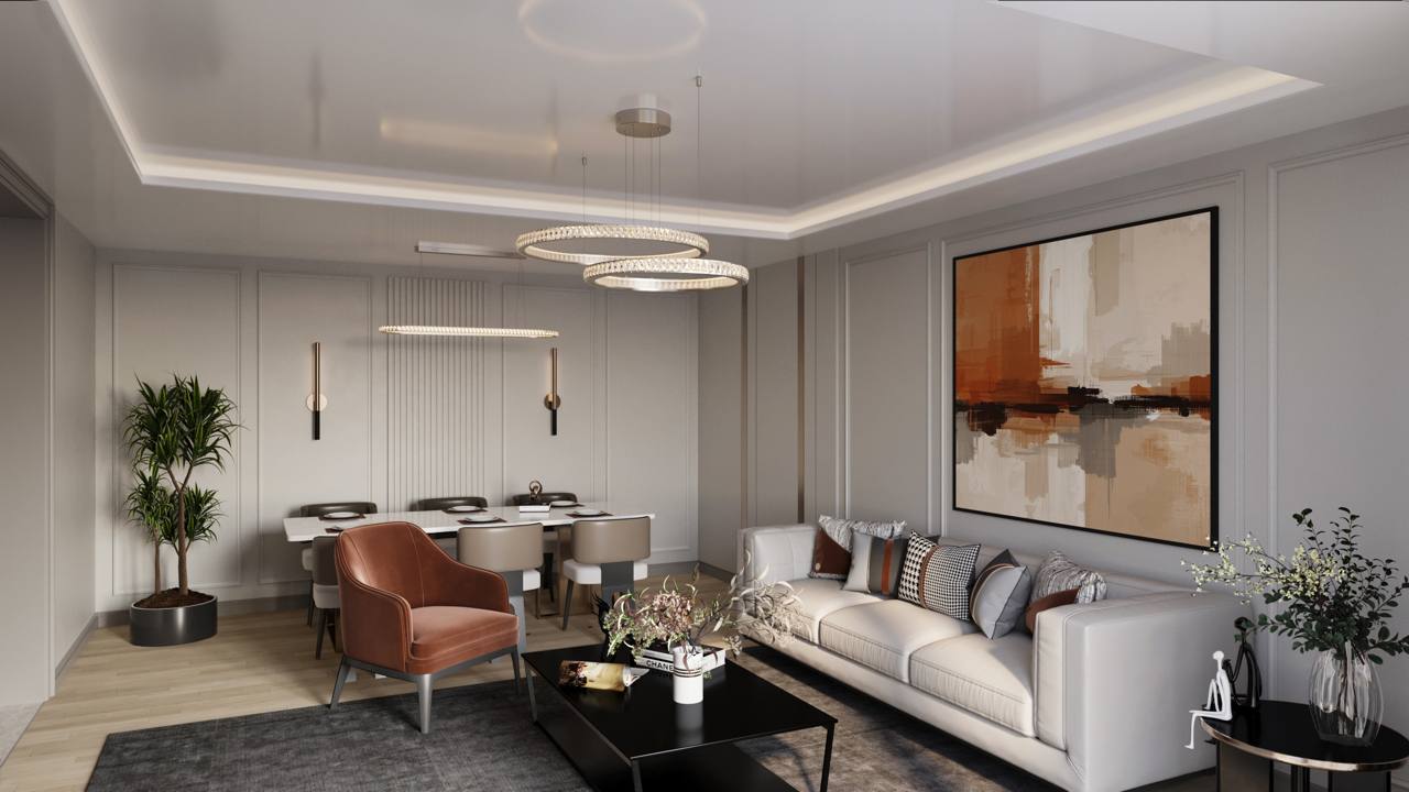 4+1 142–160 m² örnek iç mekân